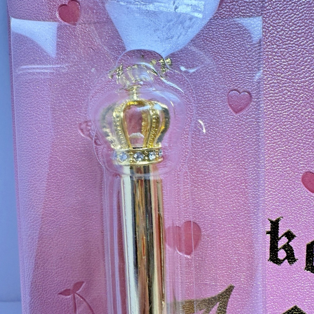 Juicy Couture 2026-2027 Zip Planner Journal Gold Crown Pen 18 Month New - Picture 4 of 8